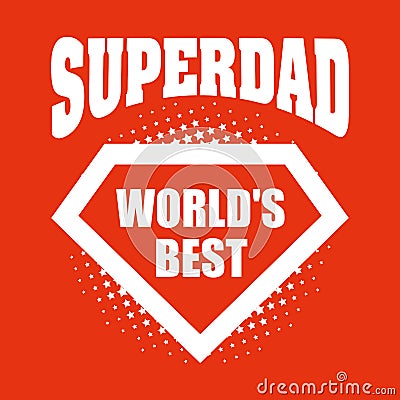 Superdad logo superhero World& x27;s best Cartoon Illustration