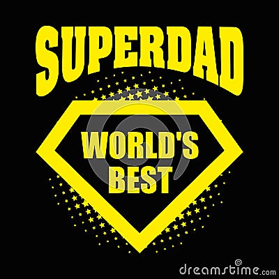 Superdad logo superhero World& x27;s best Cartoon Illustration