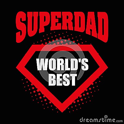 Superdad logo superhero World& x27;s best Cartoon Illustration