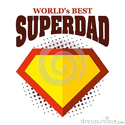 Superdad logo superhero World& x27;s best Cartoon Illustration