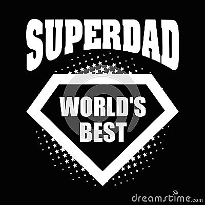 Superdad logo superhero World& x27;s best Cartoon Illustration