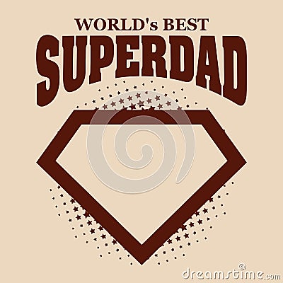 Superdad logo superhero World& x27;s best Cartoon Illustration
