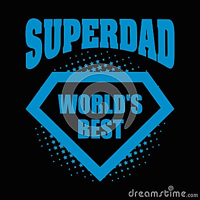 Superdad logo superhero World& x27;s best Cartoon Illustration