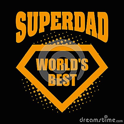 Superdad logo superhero World& x27;s best Cartoon Illustration