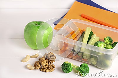 Superfood. Lunchbox. School lunch box. Stock Photo