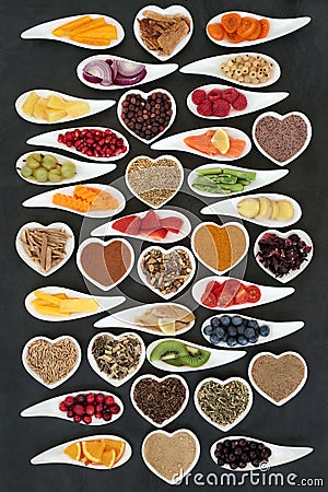 Superfood Nutrition for a Healthy Heart Stock Photo