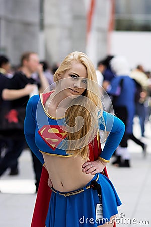 Supergirl Cosplay Editorial Stock Photo