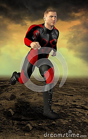 Superhero Action Figure Hero Illustration Stock Photo