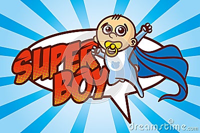 Superhero Baby Boy Stock Photo