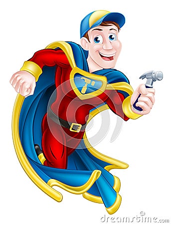 Superhero Builder Vector Illustration