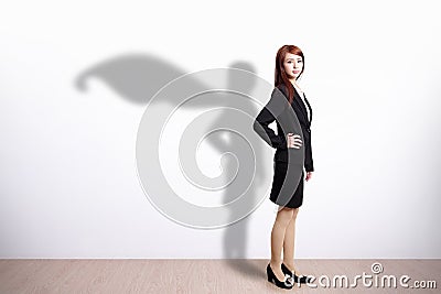 Superhero Business Woman Stock Photo