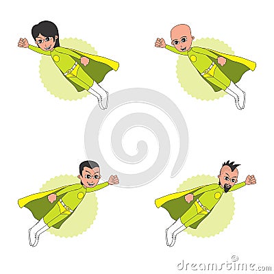 Superhero cartoon character Vector Illustration