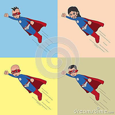 Superhero cartoon character Vector Illustration