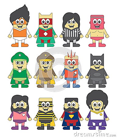 Superhero cartoon character Vector Illustration