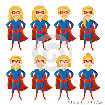 Superhero Cartoon character Vector Illustration