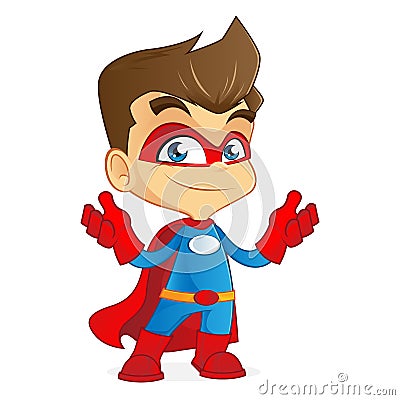 Superhero feeling confident Vector Illustration