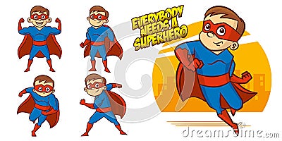 Superhero character Superheroes Set Vector illustration design Vector Illustration