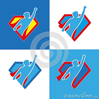 Superhero icon set Vector Illustration