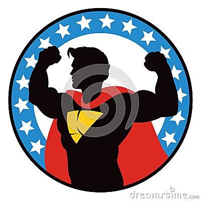Superhero Logo Vector Illustration