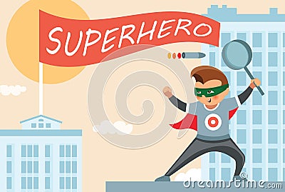 Superhero party invitation Vector Illustration