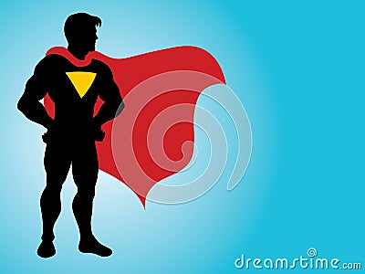 Superhero Silhouette Vector Illustration