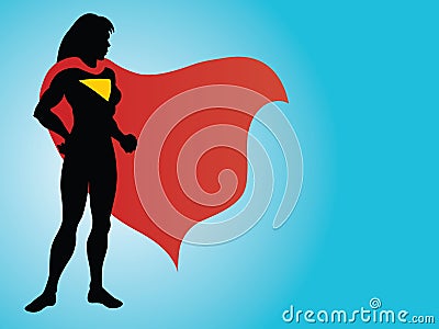 Superhero Silhouette Vector Illustration