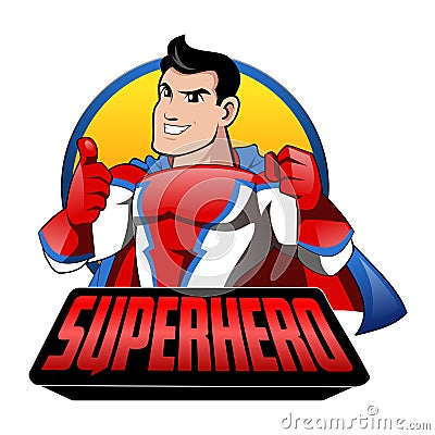 Superhero with superpower Stock Photo