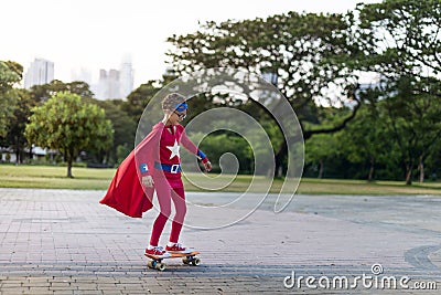 Superheroes Cheerful Kids Expressing Positivity Stock Photo