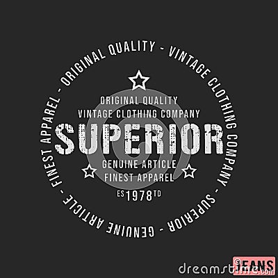 Superior stamp print design Vector Illustration