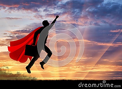 Superman businessman superhero Stock Photo