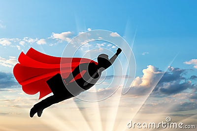 Superman businessman superhero Stock Photo