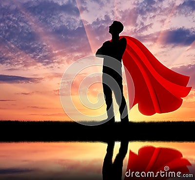 Superman businessman superhero Stock Photo