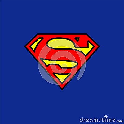 Superman logo vector eps10 format file Vector Illustration