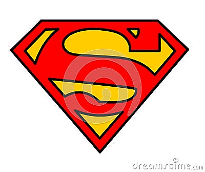 Superman logo vector illustration Vector Illustration