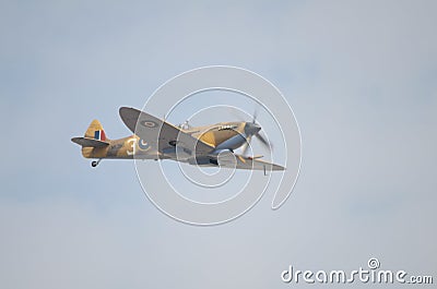 Supermarine Spitfire, RAF BBMF, Battle of Britain Memorial Flight, flypast Editorial Stock Photo