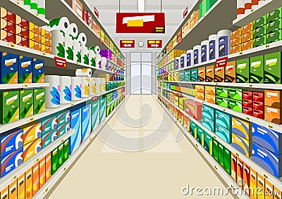 Supermarket Vector Illustration