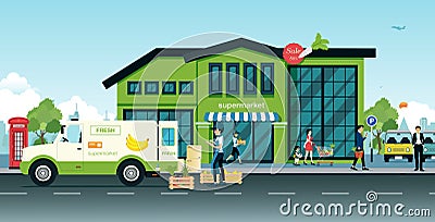 Supermarket Vector Illustration