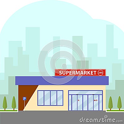 Supermarket icon Vector Illustration