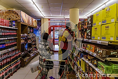 Supermarket Interior Editorial Stock Photo