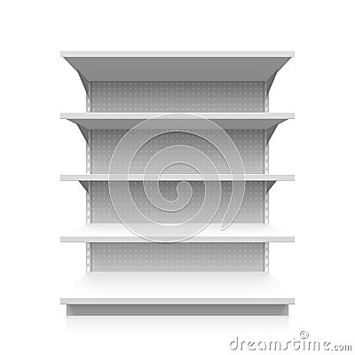 Supermarket shelf Vector Illustration