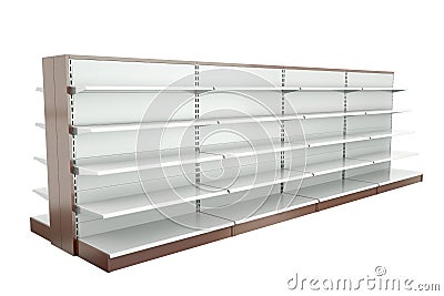 Supermarket shelves Stock Photo