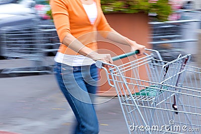 Supermarket Shopper Stock Photo