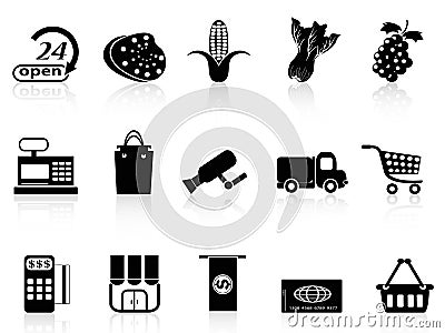 Supermarket shopping icon Vector Illustration