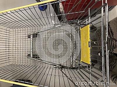 Supermarket trolleys picture Stock Photo