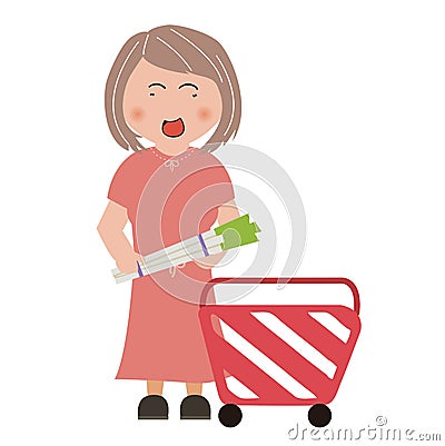 Supermarkets, shopping Vector Illustration