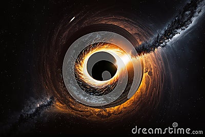 Supermassive black hole Stock Photo