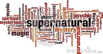 Supernatural word cloud Vector Illustration