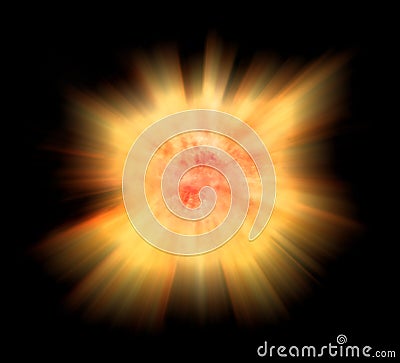 Supernova blast Stock Photo