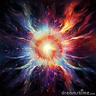 Supernova Euphoria: Witnessing the Birth of New Cosmic Marvels Stock Photo