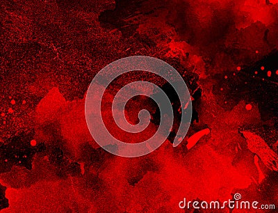 Red jittery watercolor blood paint liquified abstract vivid background wallpaper graphi Stock Photo